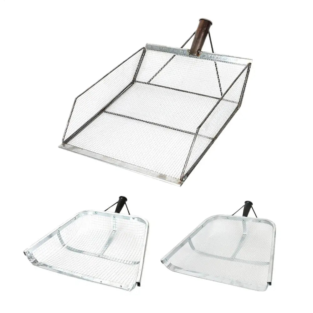 Garden Sifter for Soil Sturdy Stainless Steel Soil Sieve with Easy Grip Handle Ergonomic Portable Farm Shovel Multifunctional