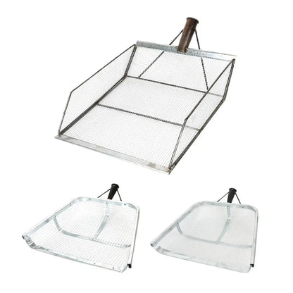 Garden Sifter for Soil Sturdy Stainless Steel Soil Sieve with Easy Grip Handle Ergonomic Portable Farm Shovel Multifunctional