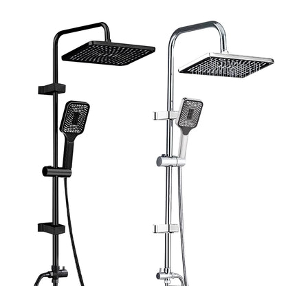 Black Shower Column Set Bathroom Accessories 3 Way Water Diverter Valve Bathtub Mixer Showers Faucet Pressurization Shower Head