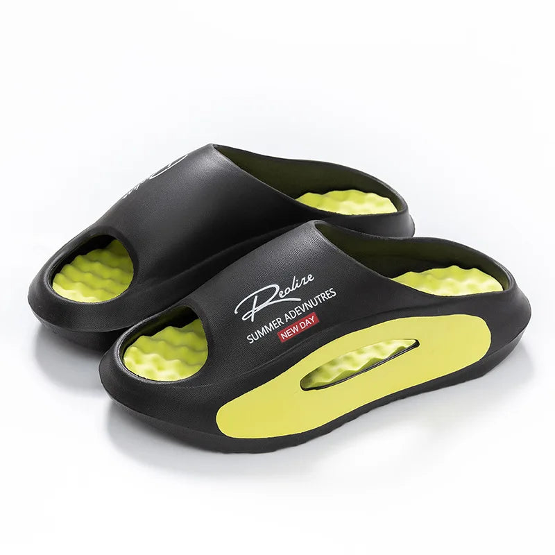 Men Leisure Slippers Women Summer House Shoes Soft EVA Anti-slip Couples Indoor Beach Slides Female Male Outdoor Street Sandals