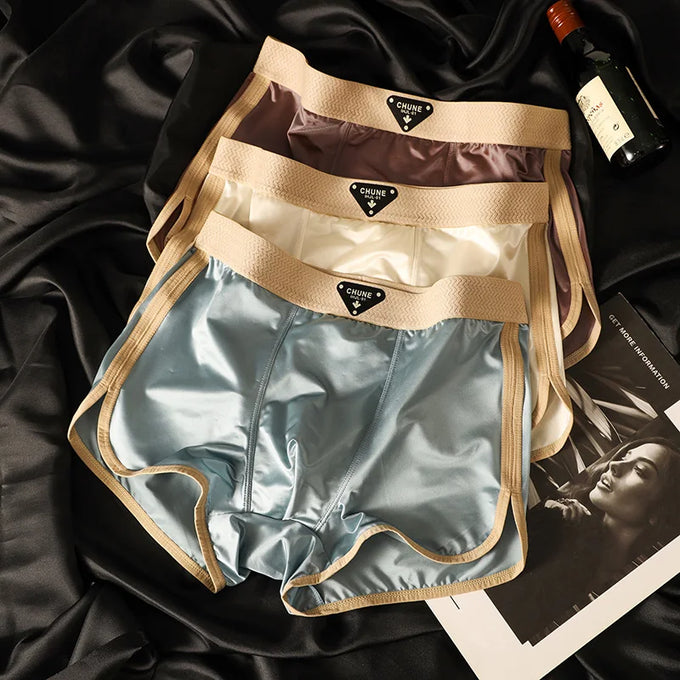 Men's Stretch Satin-Style Boxer Shorts — product image