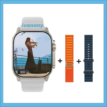 New Amoled H26 Ultra Plus Smart Watch 1GB Memory Support Whatsapp Reply Compass Offline Music Series 11 Smartwatch Men Women