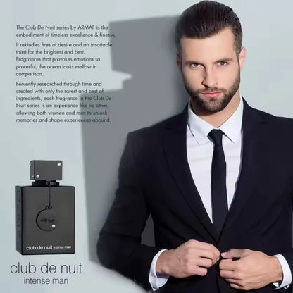Armaf Club De Nuit Intense Man Eau De Toilette 3.6 Ounce Woody Spicy EDP Perfume Air Type Long Lasting Unisex Cologne Men&Women