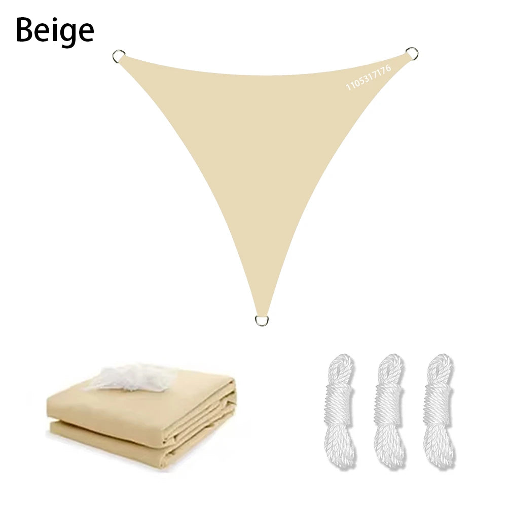 Triangle Sun Shade Sail Waterproof UV Block Outdoor Garden Patio Awning Canopy Triangle Sunshade Sail