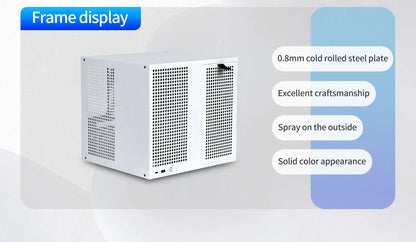 Sagittarius 8-bay NAS Computer Chassis with ATX Power Supply, MATX Motherboard, Full-height PCIE, 21.8L