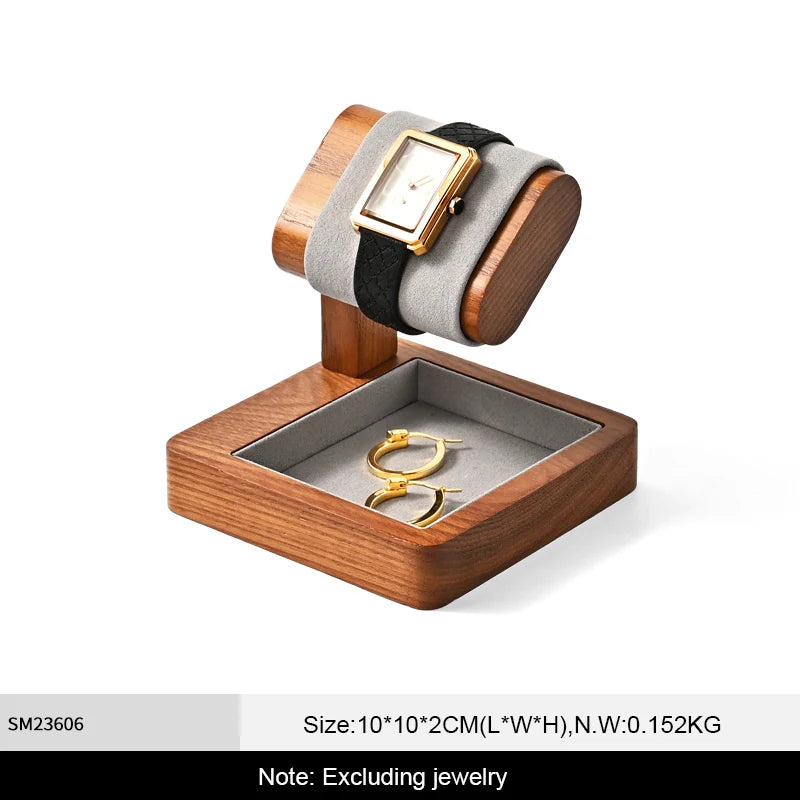 MISHITU T-shaped Watch Stand Wooden Jewelry Watch Display Stand Watch Storage Holder Bracelet Jewelry Display Watch Storage Rack