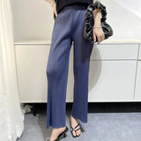 High-Waisted Pleated Wide-Leg Pants