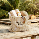 Woven Straw Beach Tote — view 6