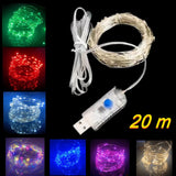 USB Silver-Wire Fairy Lights — product image