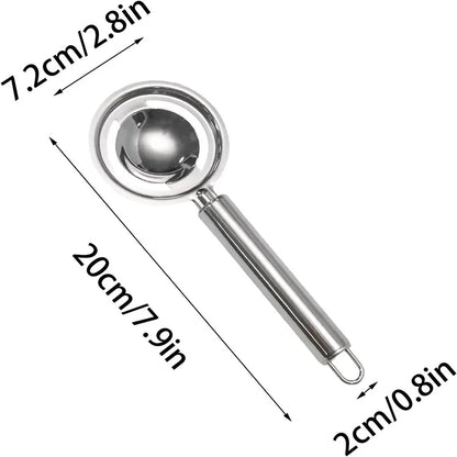 1Pcs Stainless Steel Egg Separator 20cm/7.9in for Separating Egg White & Yolk Baking Kitchen Tool