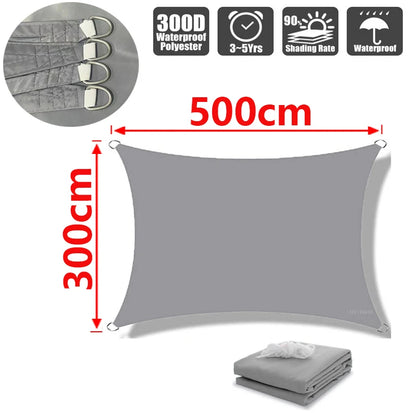 6x4m waterproof sunshade sunshade protective cover canvas camping sunshade cloth large outdoor rain and snow shed garden terrace