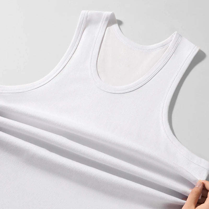 1/3 Pack Four Seasons Men's Cotton Joker Vest Teenagers Simple Fit Sports Fitness T-shirt Middle-aged Casual Sleeveless Shirt