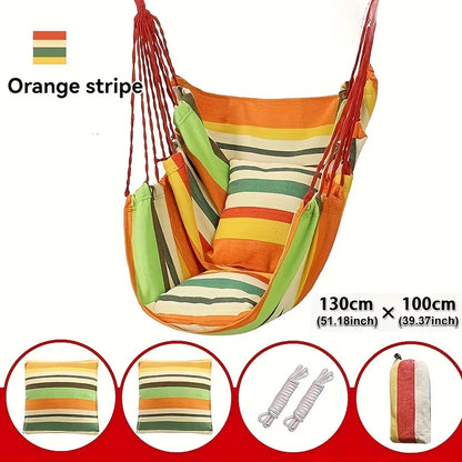 New Outdoor Swing Hammock Chair Canvas Leisure Chair No Pillow Or Cushion Dormitory Hammock Swing Rocking Chair(With Storage Bag