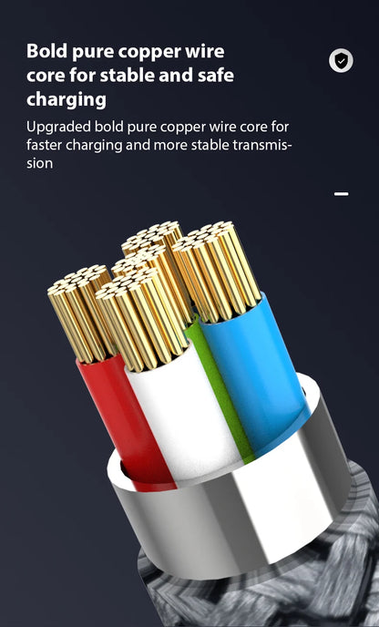 6A USB C Elbow Type C Fast Charge Cable 3m 5m Phone Extend Charging Cable for Samsung Huawei Xiaomi Oppo OnePlus VR Camera