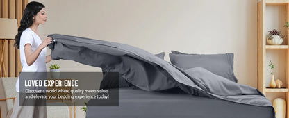 4pcs/6pcs Bamboo Cooling Queen Size Sheet Set - Children Bedding, Breathable And Comfortable - Fit for Hot Sleepers