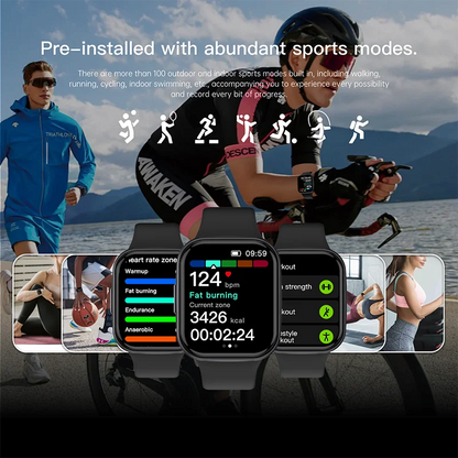 2026 Luxury Smart Watch Fitness Heart Rate Monitor Waterproof Sport Smart Band Wrist Smartwatch for Man Woman Android IOS Phones