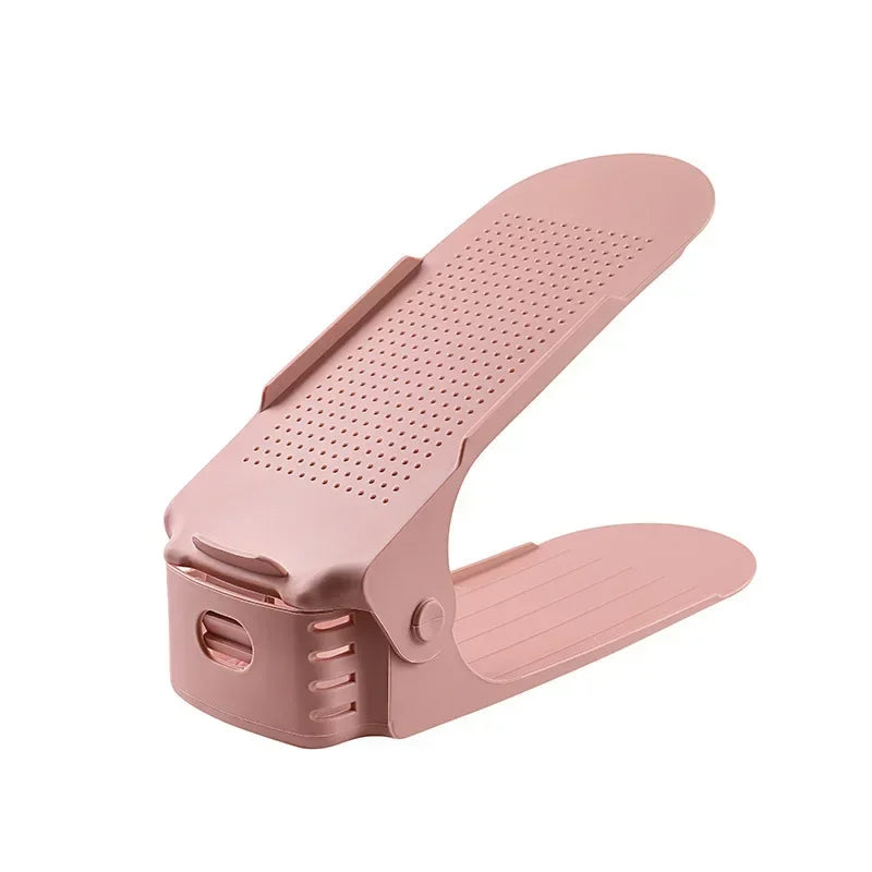 New 10Pcs Shoe Stacker Adjustable Shoe Slots Organizer Shoes Slots Space Saver Double Deck Rack Holder For Closet Organization