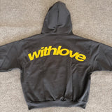 Men's With Love Script Hoodie — view 4