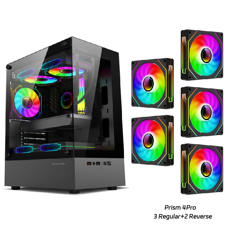 Power Train Illusionary Realm Computer Case M-ATX ITX Seaview Room Side Transparent Desktop Chassis Support 240 Water Cooler