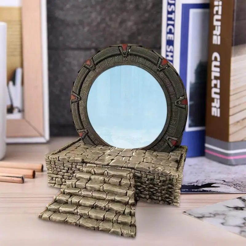 Star Gate Light Mirror Table Decoration LED Atlantis Universe Cosplay Prop Anime Collectable Home Ornament Sculpture Model Gift