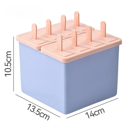 Popsicle/Sorbet Mold Food Grade Household Popsicle Making Frozen Ice Box Abrasive Tools with Lid Homemade Ice Cream Artifact