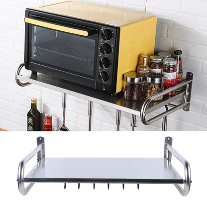 Microwave Oven Rack Stainless Steel Microwave Oven Shelf Wall-Mounted Kitchen Shelf Kitchen Shelves Counter