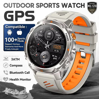 HT37 T-Rex 3 Pro Military GPS Smart Watch Waterproof Dual-band GNSS Compass Altimeter Swim 170 Sports Mode Watch with Flashlight