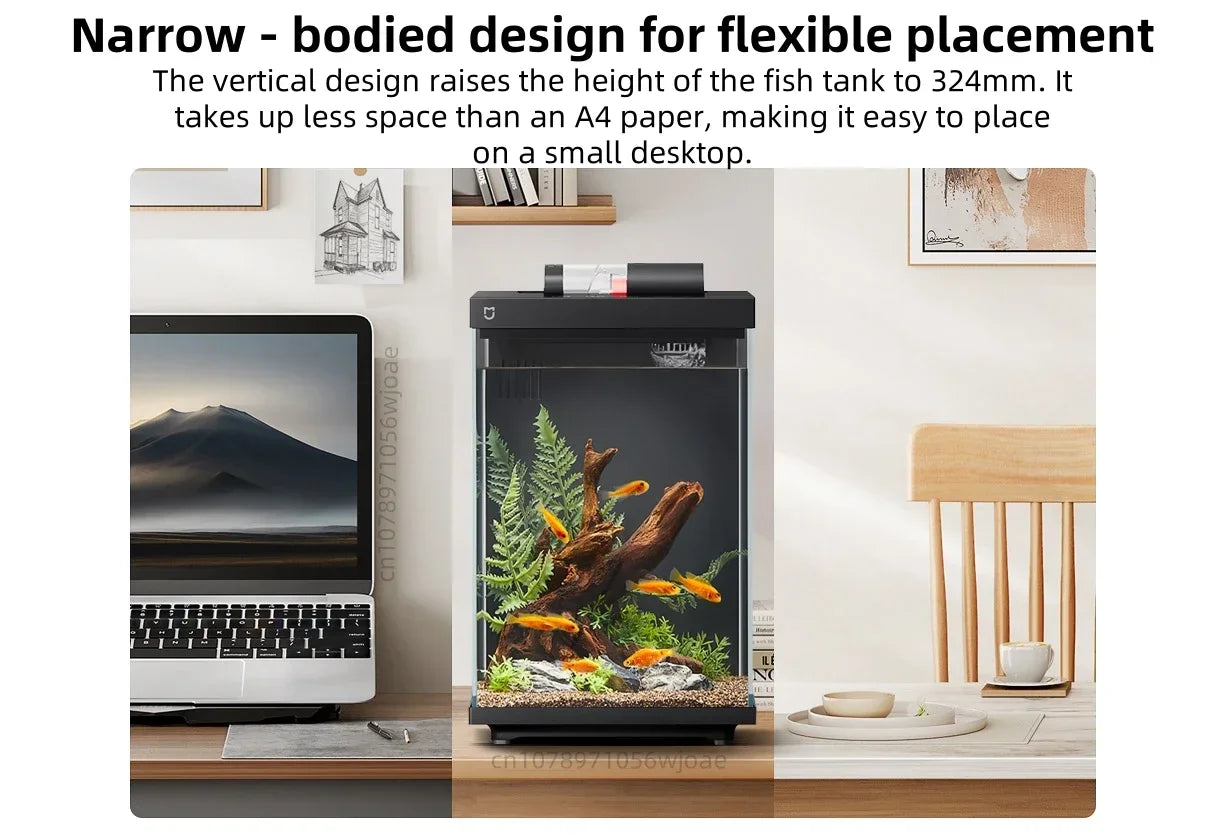 Xiaomi Mijia Smart Desktop Aquarium 10L Smart Fish Tank  App Control Feeding Pro Filtration Mi Home Compatible No Assembly