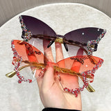 Rimless Butterfly Fashion Sunglasses — view 2