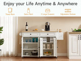 Rolling Kitchen Island with Drop Leaf — view 4