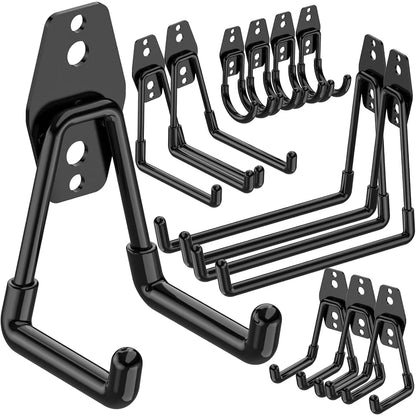 Heavy Duty Metal Hook Garage Organizer Steel Wall Mount Anti-slip Bicycle Hanger Hooks Ladders Bulky Items Storage Garden Tool