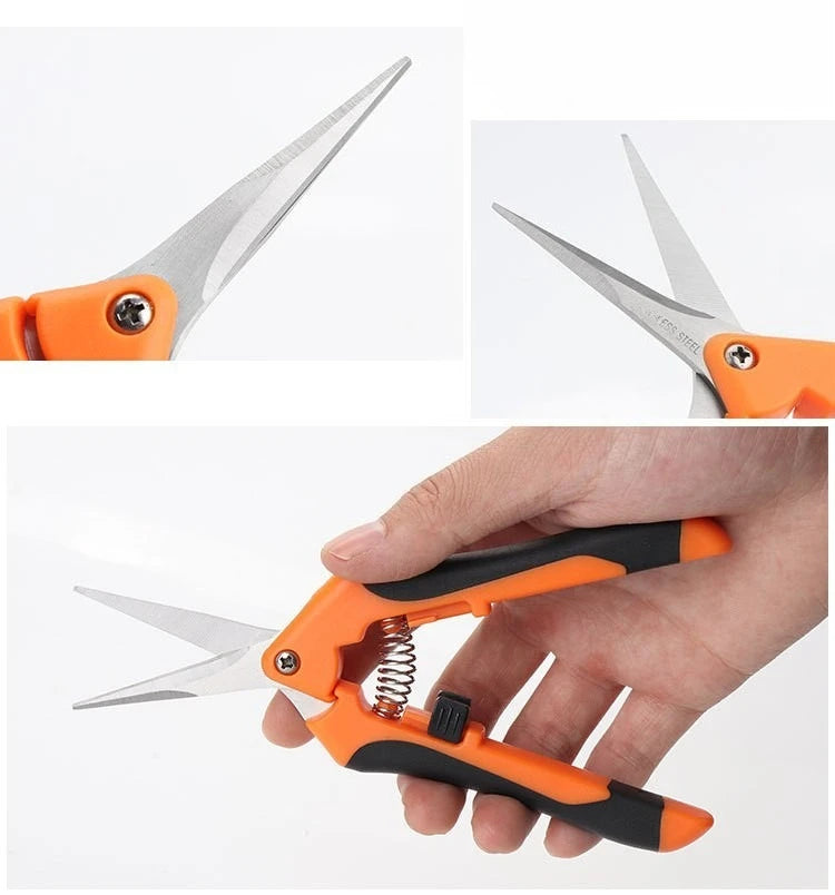 Metal Pruning Scissors Multi Purpose Hand Tool for Garden Grafting Bonsai Fruit Picking Weed Cutting and Daily Household Use