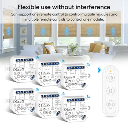 LoraTap WiFi Smart Curtain Switch Module Remote Control & Timer Works with Tuya Smart Life Google Home Alexa for Roller Blinds