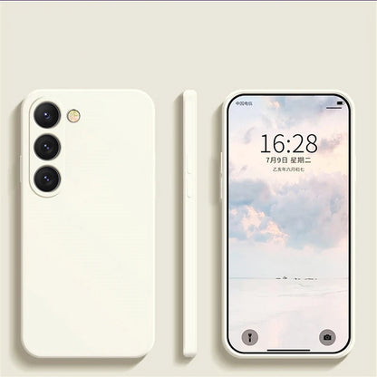S26 S25 Ultra Case Square Liquid Silicone Phone Case For Samsung Galaxy S26 S25 S24 S23 S22 Ultra Plus S26Ultra Cases Soft Cover