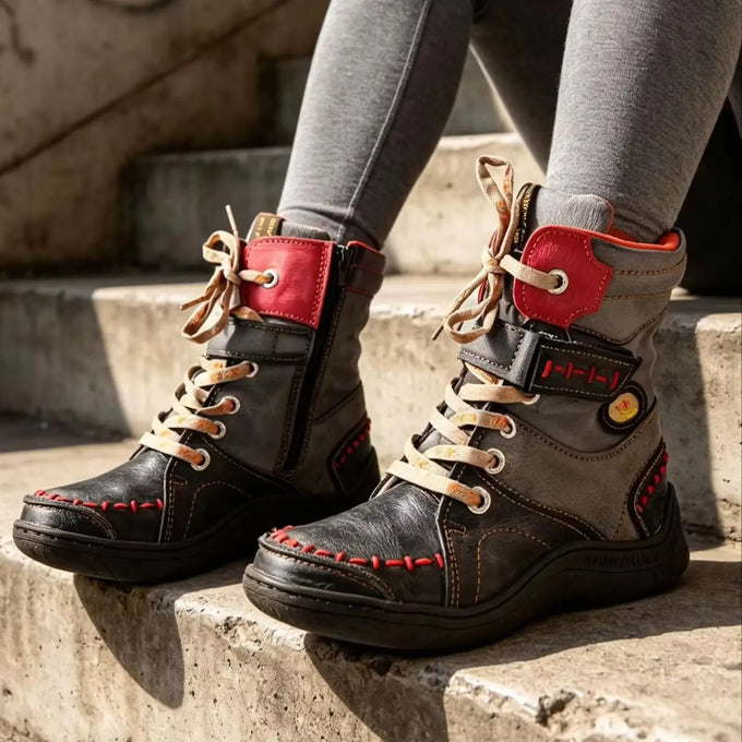 TMA EYES Fleece-Lined Zip-Up Winter Ankle Boots — product image