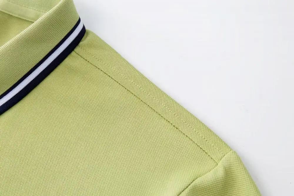 Summer men's 100% polyester fashion Milan print casual knight stripe lapel short-sleeved shirt polo shirt top
