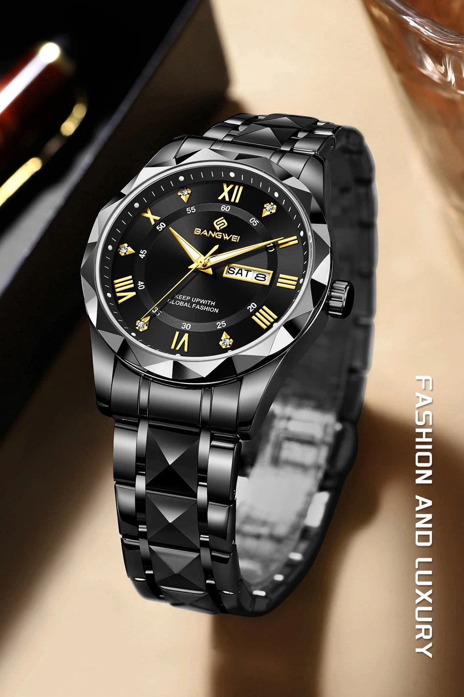 BANGWEI Woman Watch Luxury Elagant Classic Fashion ClockBusiness Casual Date Stainless Waterproof Luminous Quartz Ladies Watches