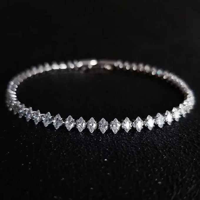 Mixed-Cut Crystal Tennis Bracelet — product image
