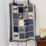 Horse-Print Winter Shawl Wrap — view 6
