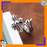 Cross Design Open Ring — view 5