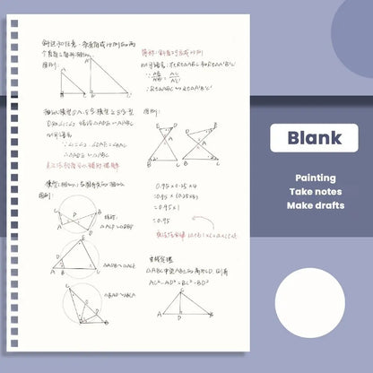 New Multifunctional A5/B5/A4 Coil Notebook 80Sheets Grids/Blank/Horizontal Line Notepad Flip Up Spiral Notebook Students Gift