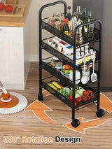 Five-Tier Rolling Storage Cart — view 2