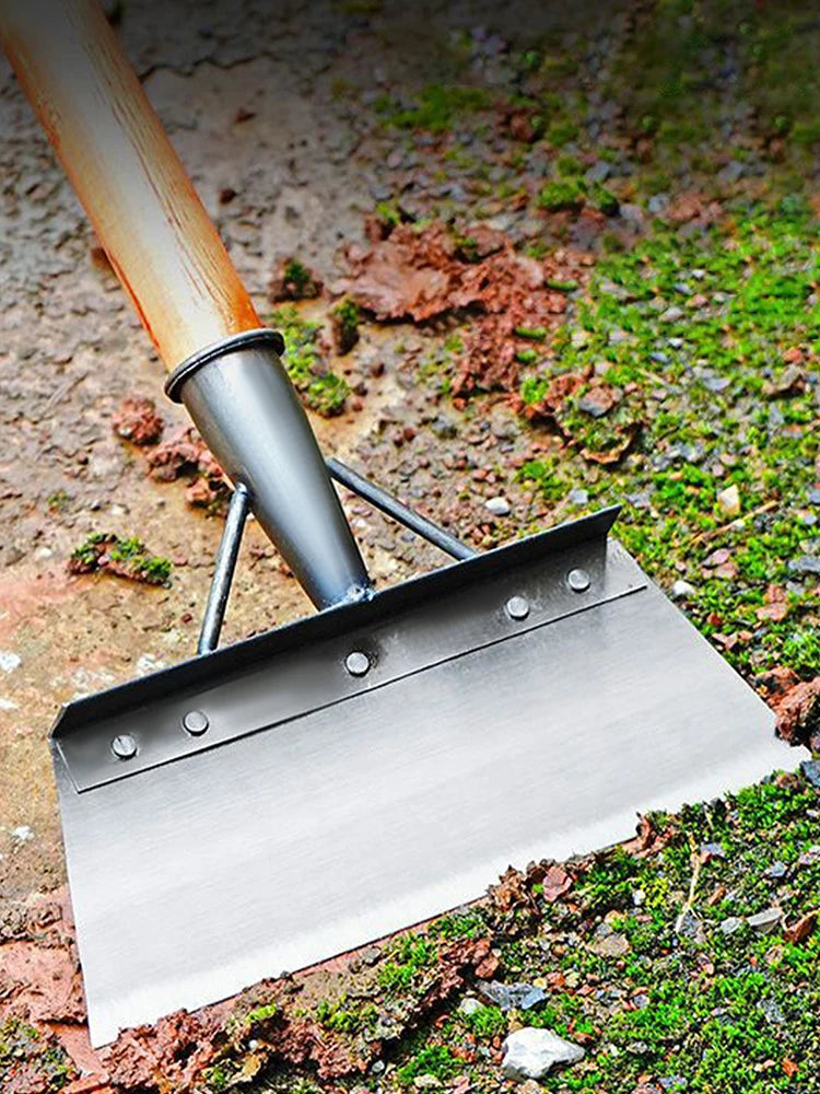 25/27/30cm Garden Shovel Heavy Duty Steel Multifunction Cleaning Spade Flat Shovel Sharp Planting Farm Weeding Tools with Gloves
