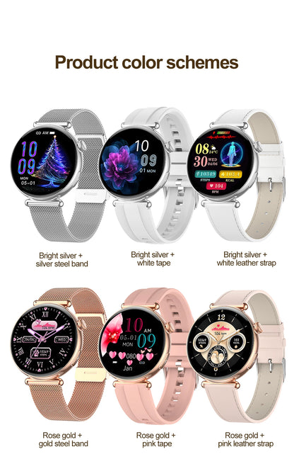 2026 New Women AI Smart Diagnosis Smart Watch HRV+ECG Uric Acid Blood Oxygen Health Monitor IP68 Waterproof Sports Smartwatches