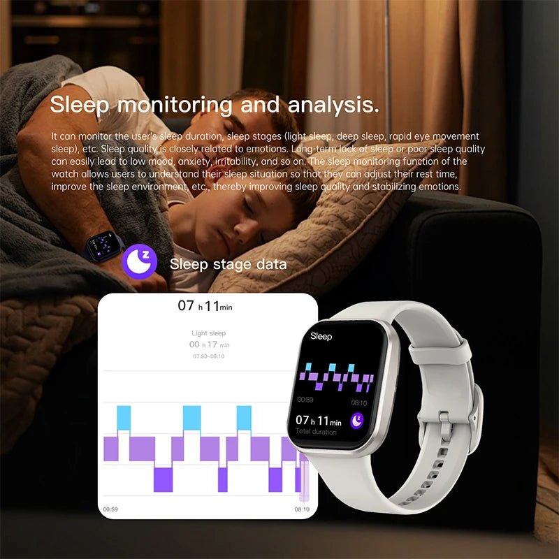 2026 Luxury Smart Watch Fitness Heart Rate Monitor Waterproof Sport Smart Band Wrist Smartwatch for Man Woman Android IOS Phones