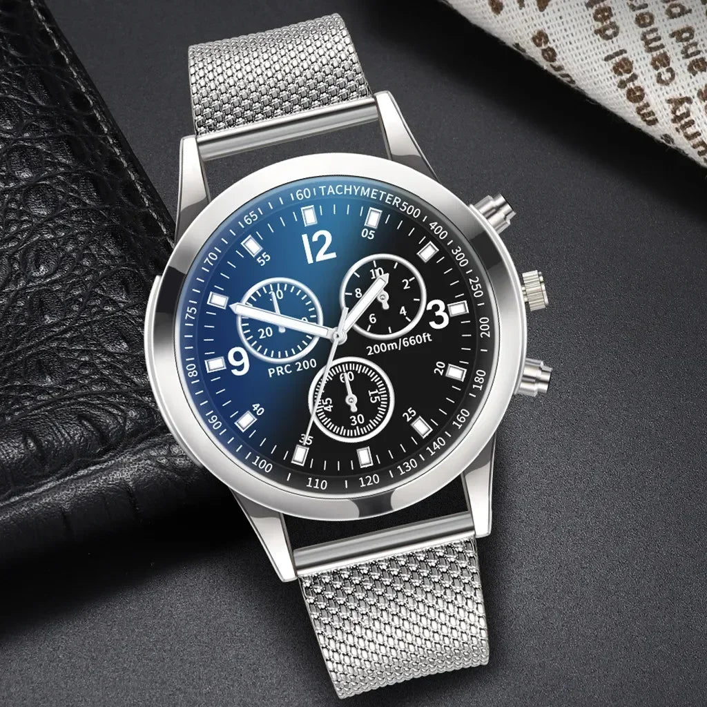 Luxury Quartz Watch for Men Stainless Steel Dial Casual Quartz Wristwatches Bracele Watch Relogio Masculino Часы Мужские