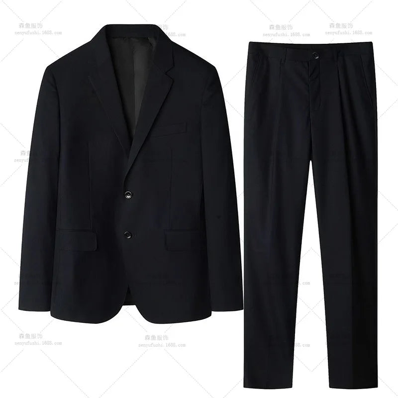 High-quality Men's Fashionable Spring-autumn Formal Dress, Best Man Suit, Suit Set for Men, Two-piece Set for Work