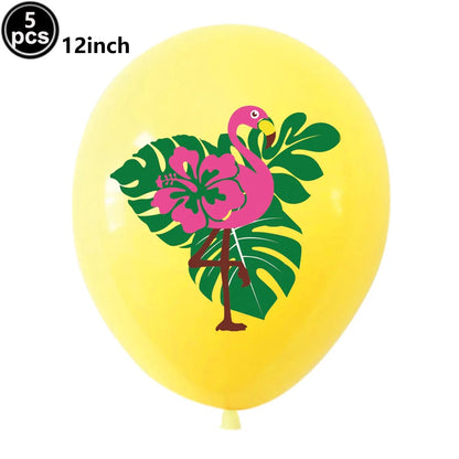 Hawaiian Party Photo Props Decorations Summer Beach Tropical Flamingo Party Supplies Aloha Banner Hawaiian Party DIY Supplies