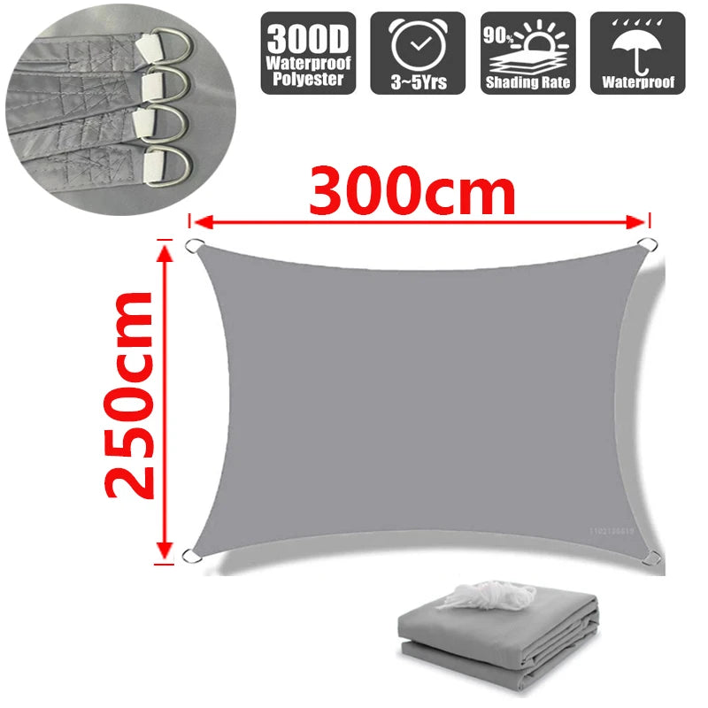 6x4m waterproof sunshade sunshade protective cover canvas camping sunshade cloth large outdoor rain and snow shed garden terrace