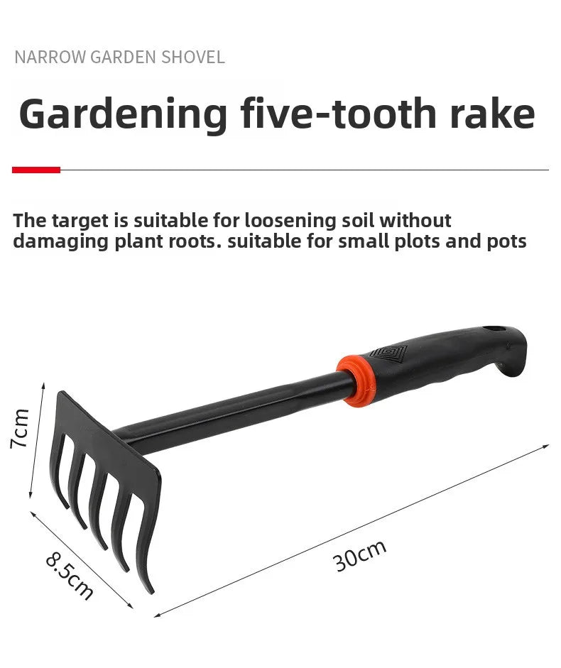 5 Pack 5-in-1 Gardening Hand Tool Set, Mini Hoe & Small Shovel for Outdoor Digging, Garden Loosening & Beach Clamming Tools